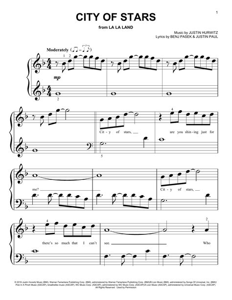 city of stars notes
